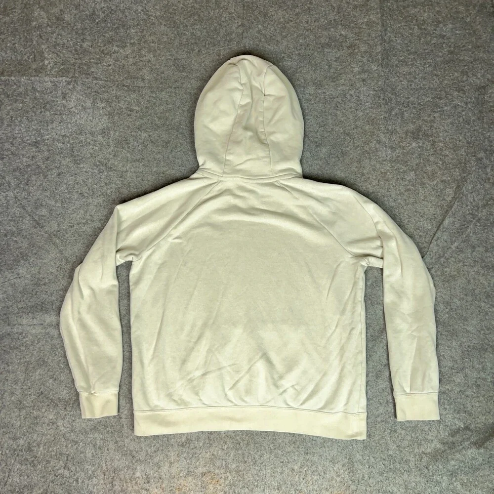 Nike Womens Hoodie Medium Beige Air Logo Sweater Cowl Minimalist Sports Gym‎ Top